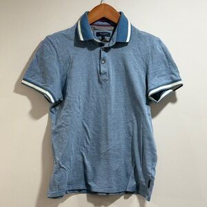 Ted Baker London Men's Light Blue Polo with White‎ Trim Size 2